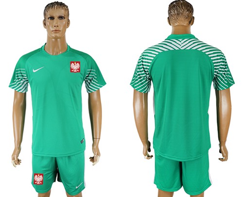 Poland Blank Green Goalkeeper Soccer Country Jersey
